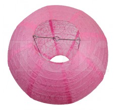 Бумажный фонарик с рисунком светло-розовый 35 см. 0924-39